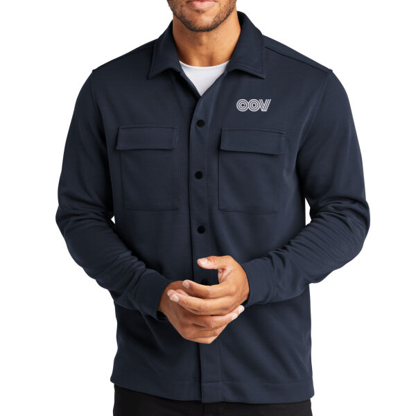 Embroidered COV - Double Knit Snap Front Jacket Thumbnail