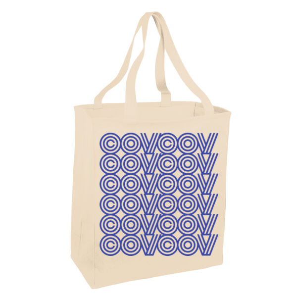 Printed Repeat COV - Ideal Twill Over the Shoulder Grocery Tote Thumbnail